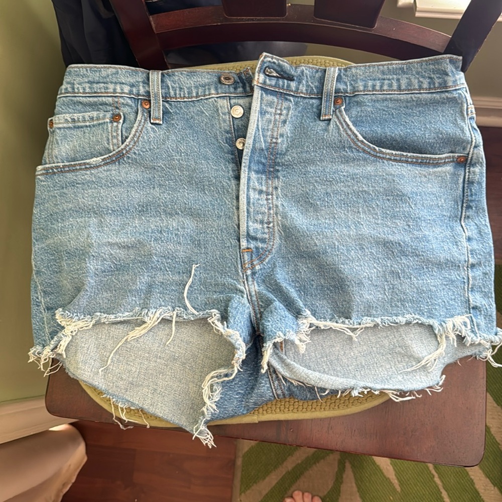 lighter wash Jean shorts worn only a few times